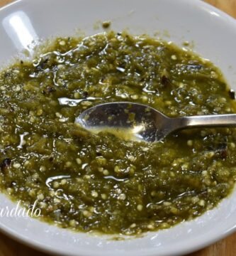 Salsa de chile serrano con melón