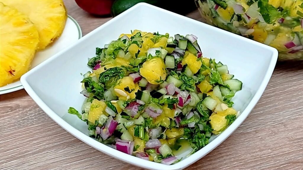 Salsa de chile serrano con pepino y piña
