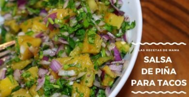 Salsa de chile serrano con piña y cilantro