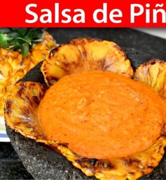 Salsa de chile serrano con piña y granada